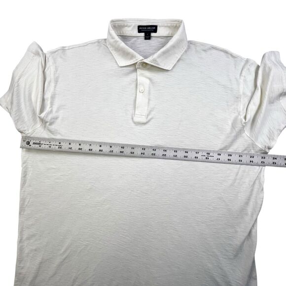 Peter Millar Crown Crafted Journeyman Polo Shirt Mens L White Pima Cotton Soft - Picture 9 of 10